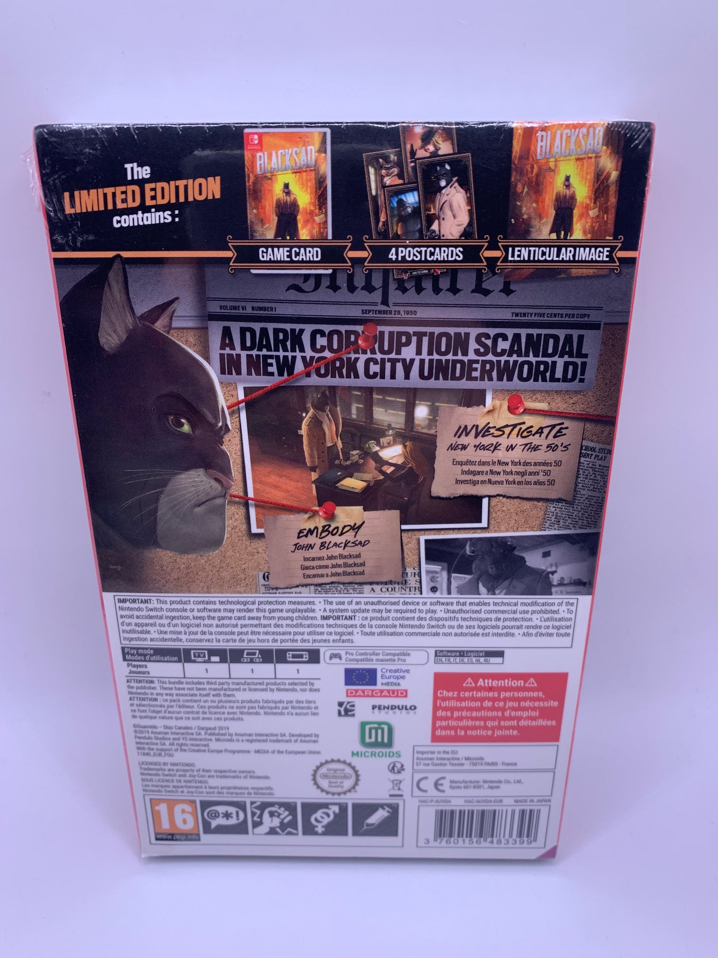 Blacksad: Under The Skin - Limited Edition (SEALED) – Nintendo Switch