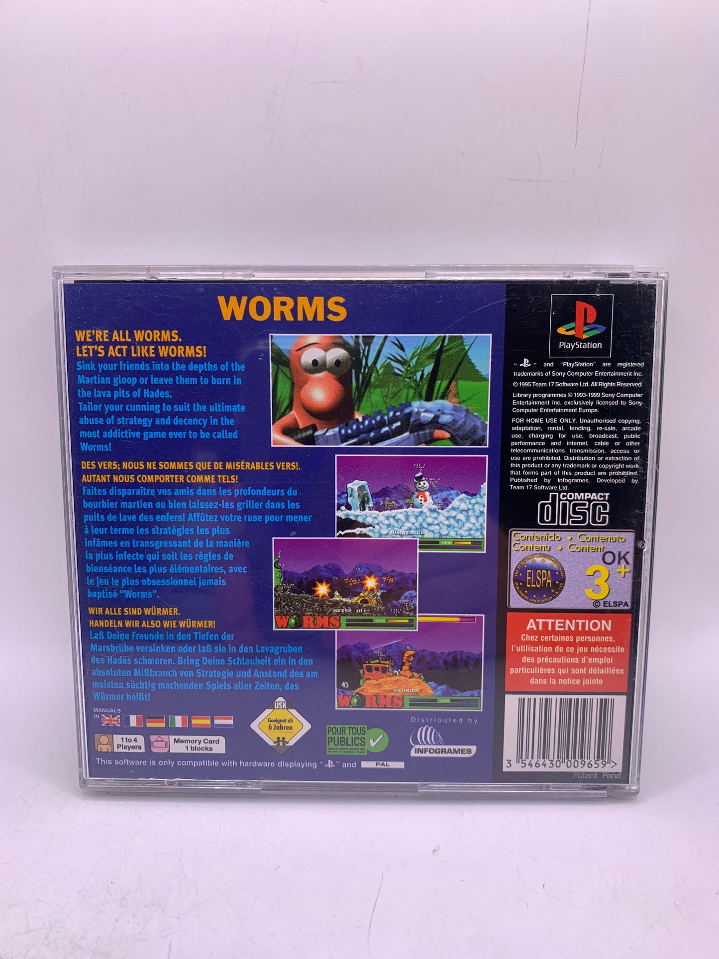 Worms (Case kapot, geen handleiding) - Playstation