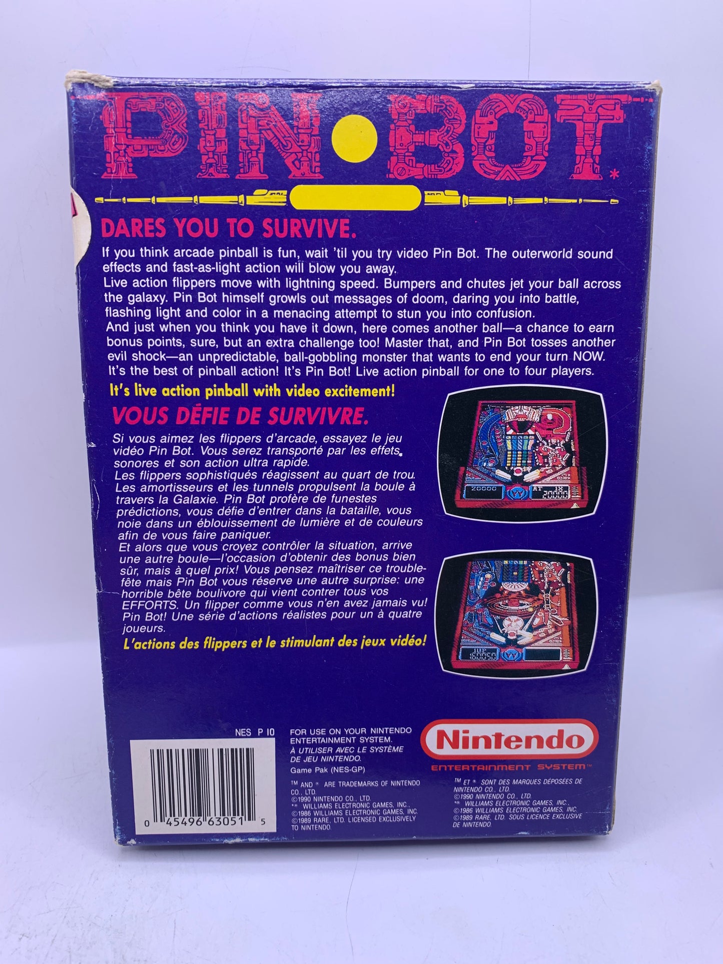 Pin-Bot (CIB, sticker op case) - NES
