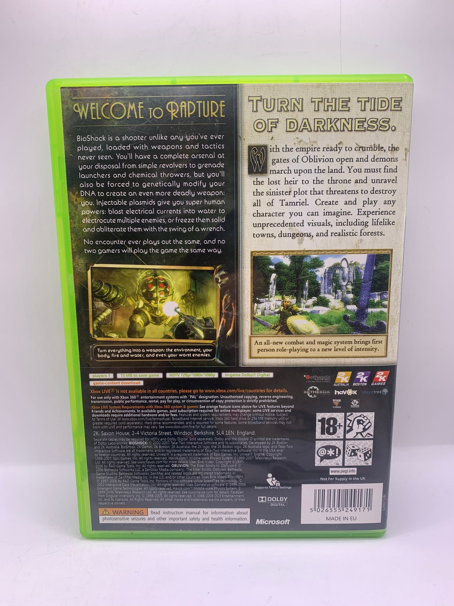 BioShock & The Elder Scrolls IV: Oblivion - Xbox 360