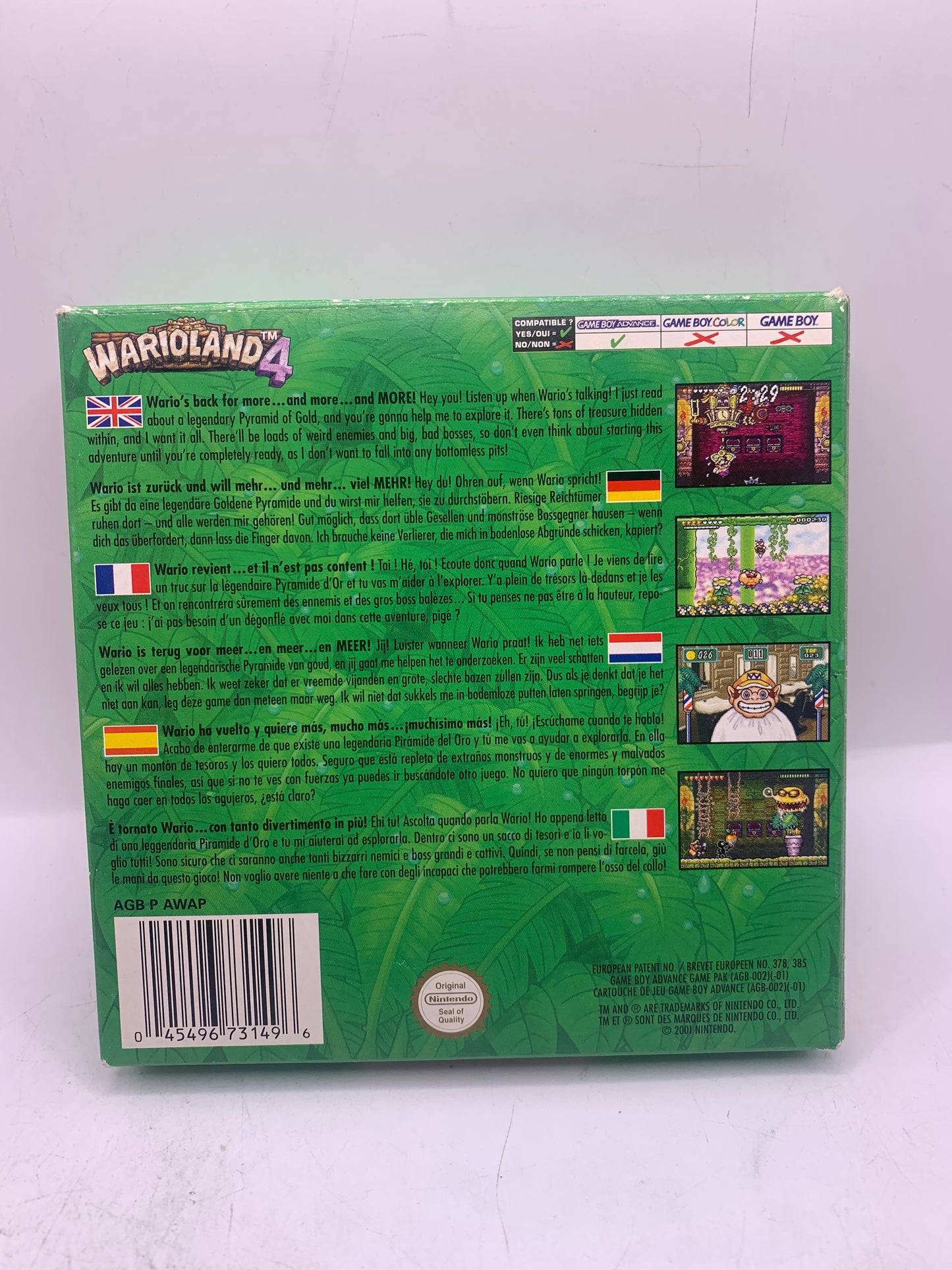 Wario Land 4 (CIB, sticker zijkant) - Game Boy Advance
