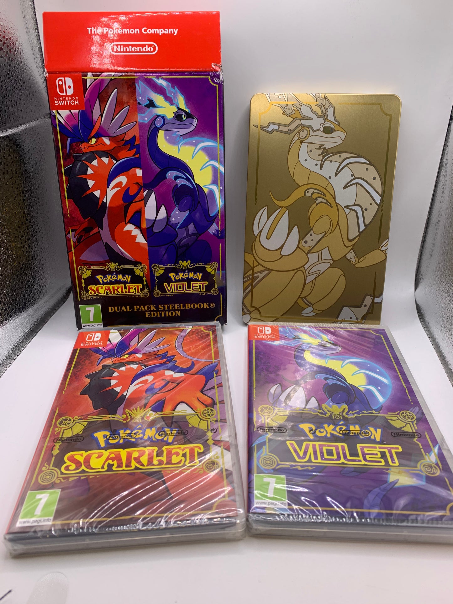 Pokemon Scarlet + Violet Dual Pack + Steelbook (NEW) - Nintendo Switch