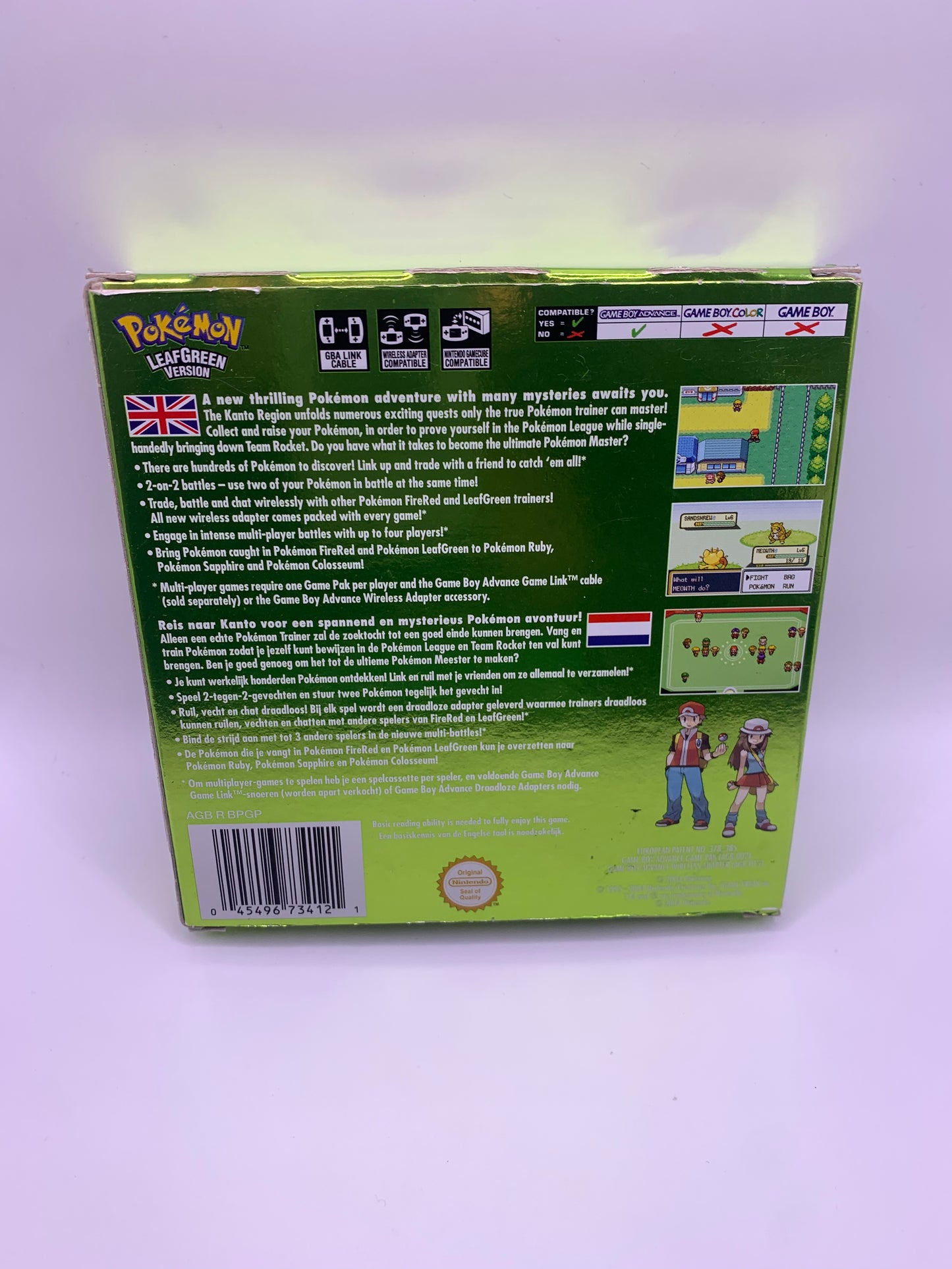Pokémon LeafGreen (CIB, inclusief Wireless Adapter) - Game Boy Advance