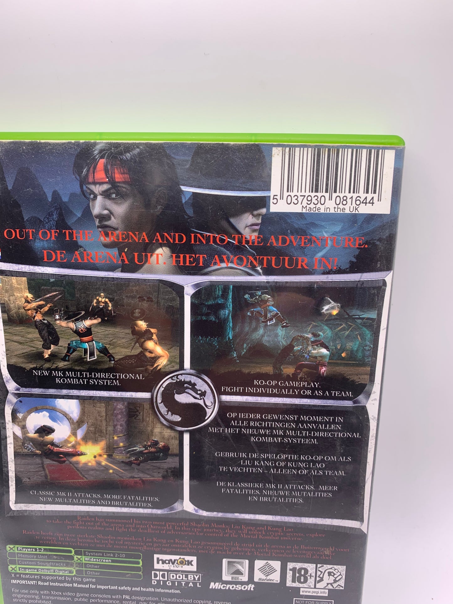 Mortal Kombat: Shaolin Monks (Achterzijde beschadigd) – Xbox Original