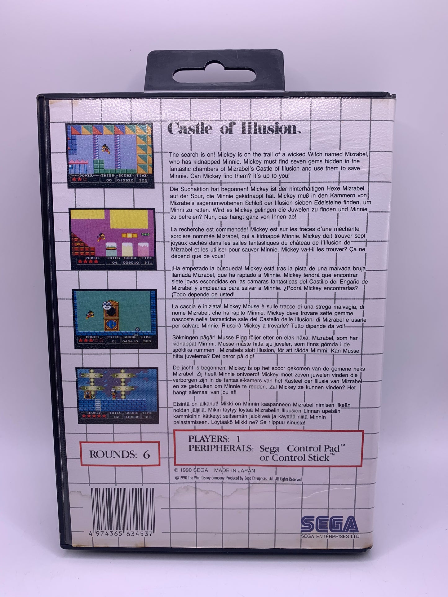 Castle of Illusion Starring Mickey Mouse - Sega Master System