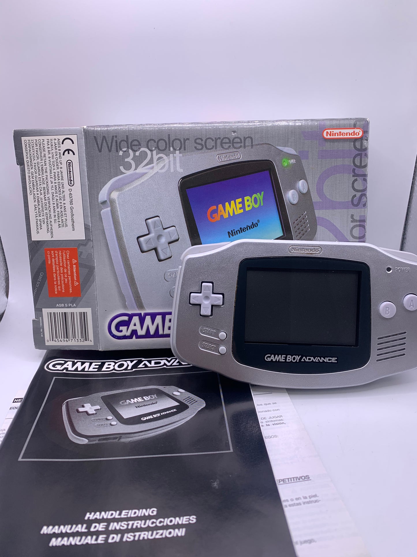 Gameboy Advance GBA (Silver) (CIB)