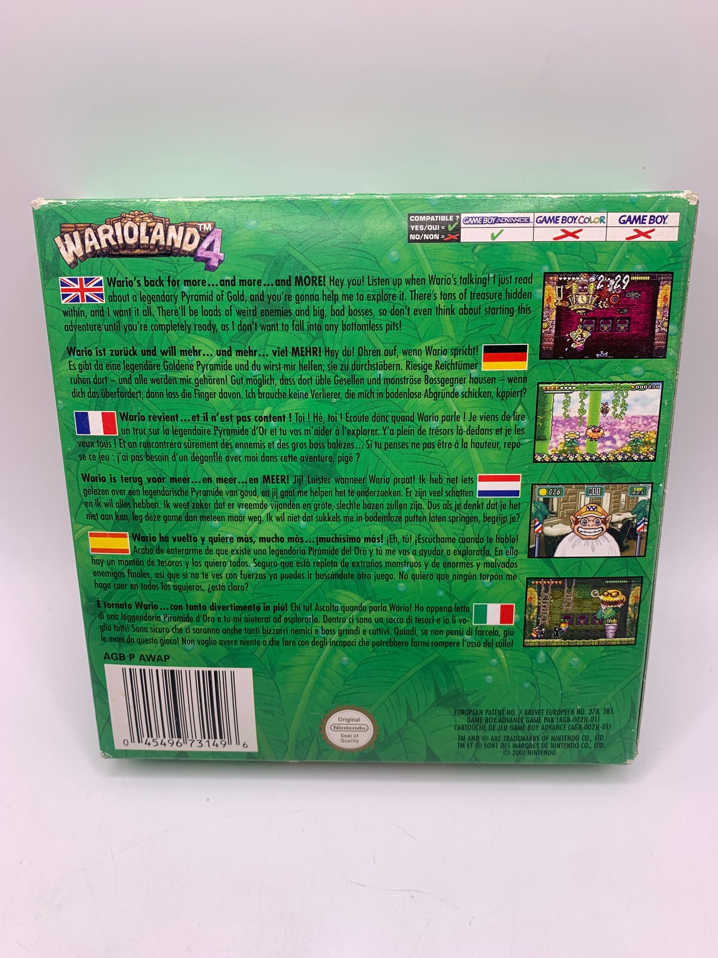 Wario Land 4 (CIB) (Sticker voorzijde) - Game Boy Advance