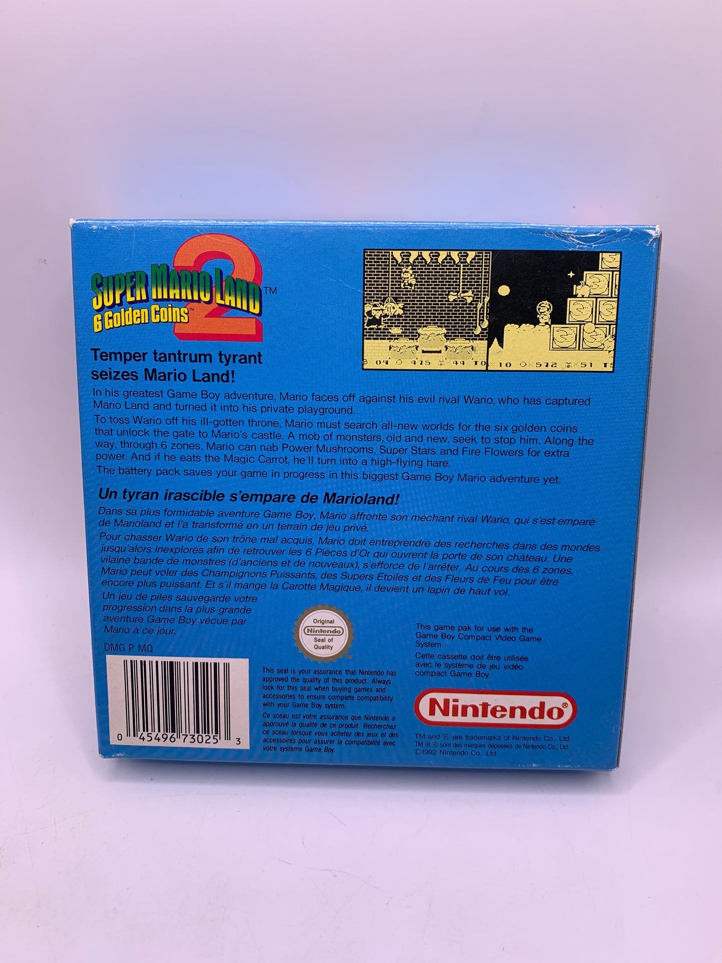 Super Mario Land 2: 6 Golden Coins (CIB) (Sticker voorzijde) – Game Boy Classic