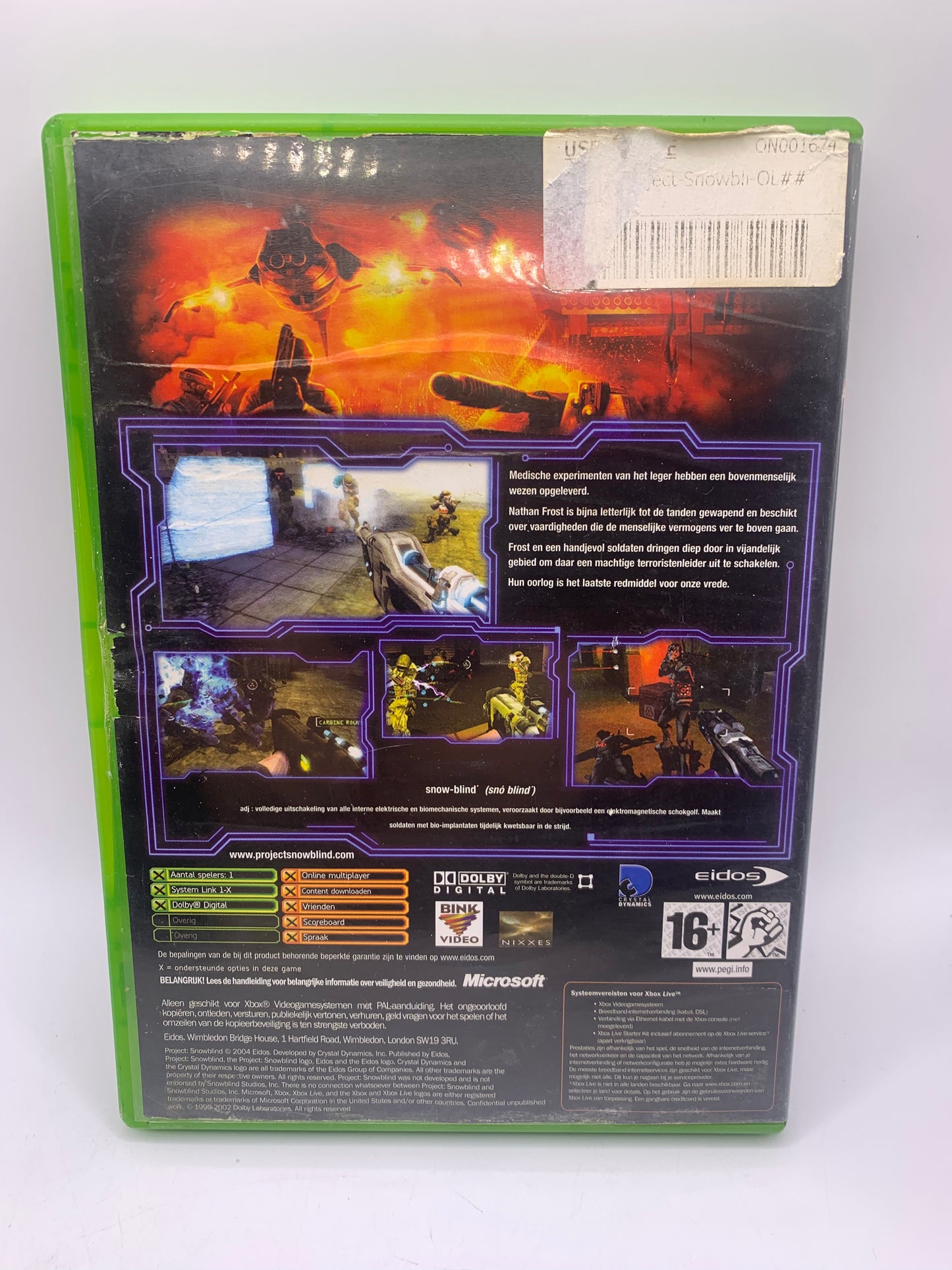 Project: Snowblind (Waterschade, geen handleiding) – Xbox Original