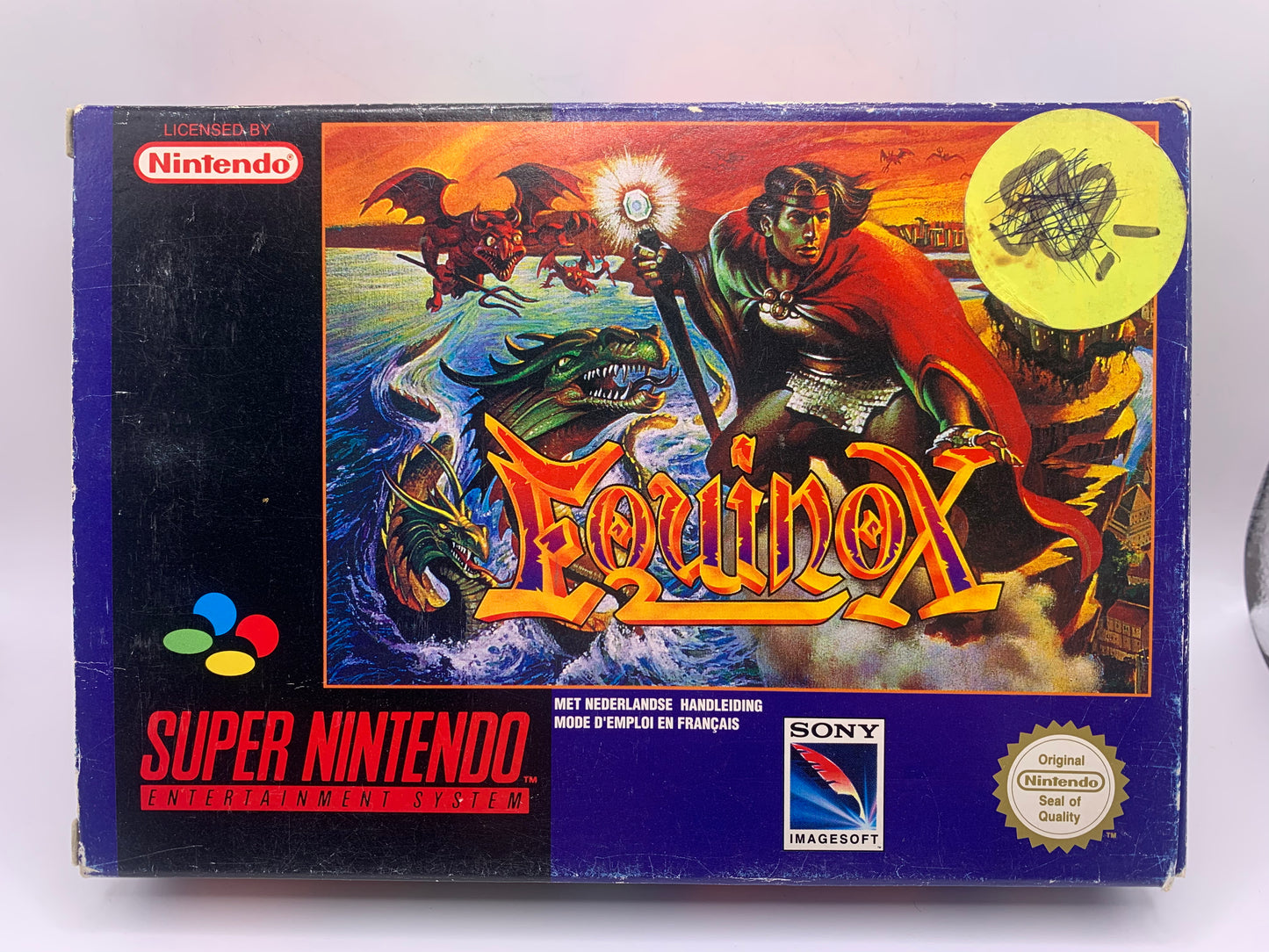 Equinox (CIB, sticker voorzijde) – SNES