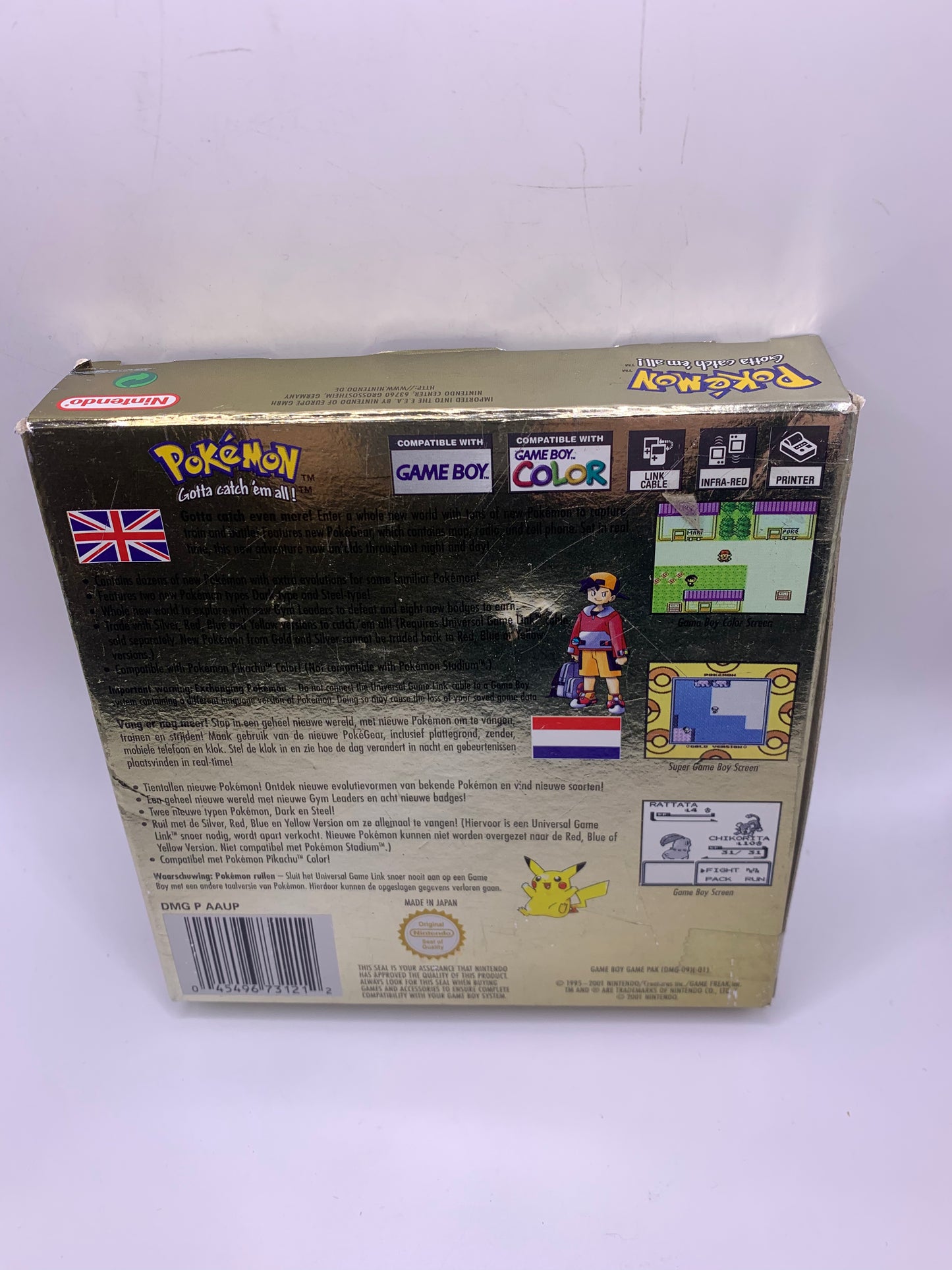 Pokémon Gold (CIB) (Licht beschadigde case, handleiding beschadigd) – Game Boy Color