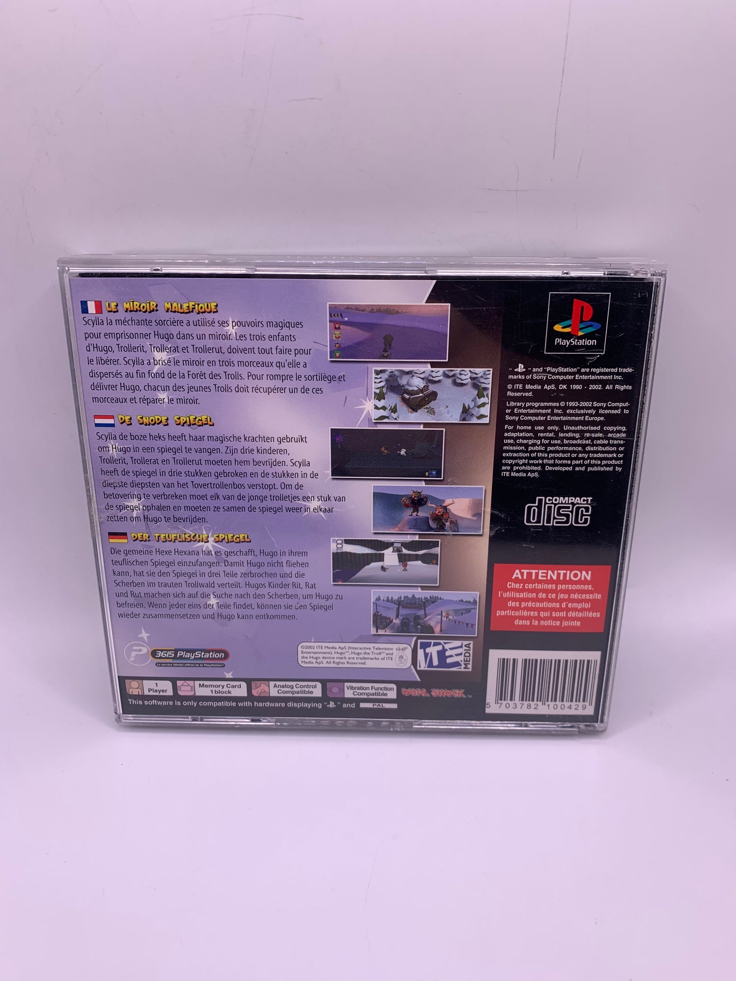 Hugo: The Evil Mirror (Geen voor cover, case beschadigd) – PlayStation