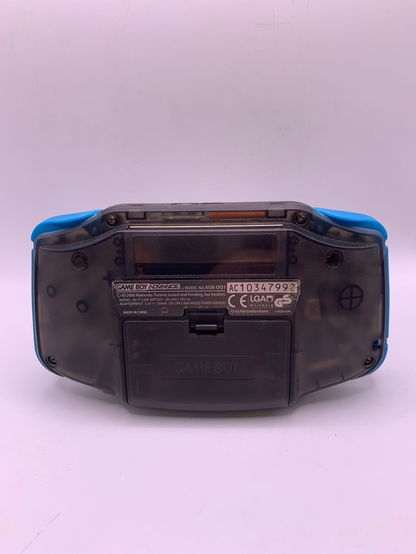 Gameboy Advance (Clear Blue)