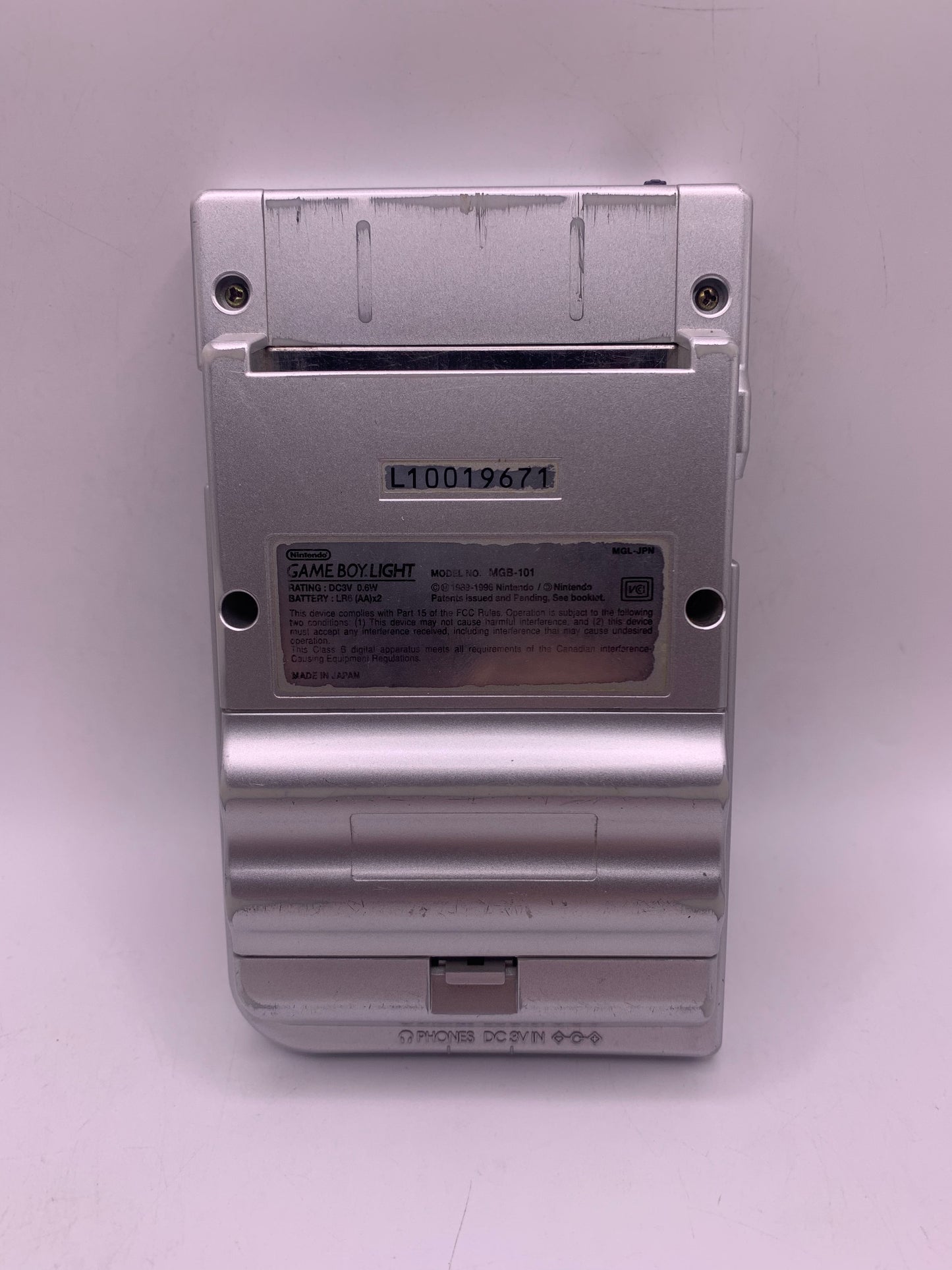Game Boy Light (Silver) (Lichte schermrot)
