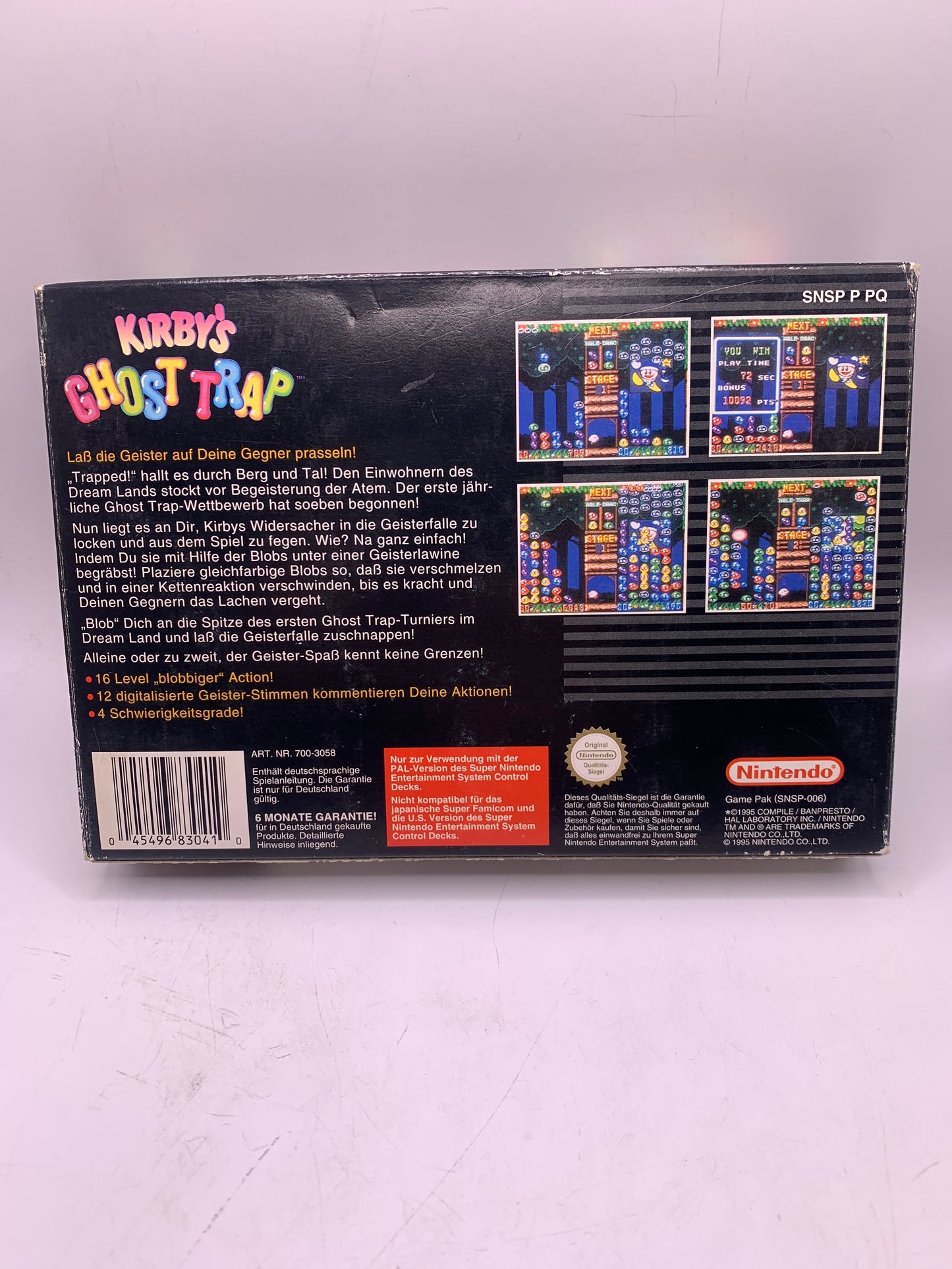 Kirby's Ghost Trap (NOE) (CIB, sticker voor) - SNES