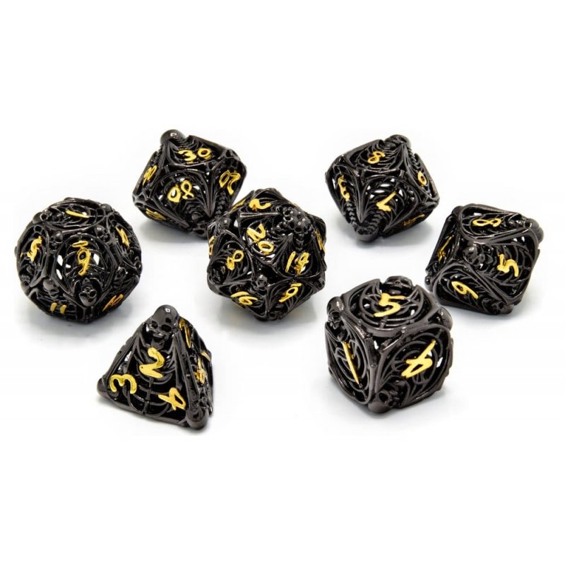 Hollow Metal SoulReaper Gold Dice set - CritStones