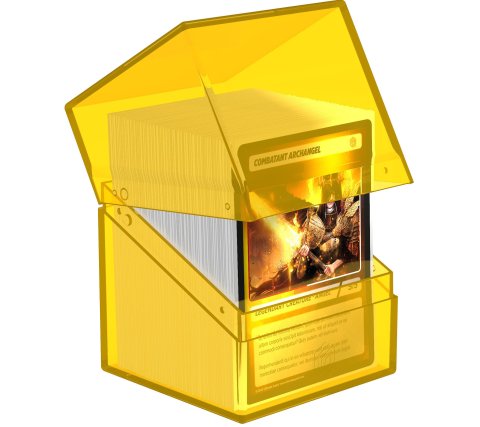 Ultimate Guard Boulder Deck Case 100+ Clear Amber - Deckbox