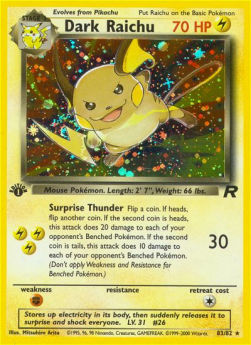Dark Raichu - Team Rocket (Holo Rare) [TR-83]
