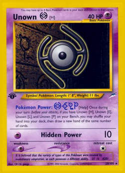 Unown - Neo Destiny (Rare) [NDE-28]