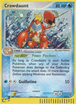 Crawdaunt (Power Pinchers) - EX Dragon (Holo Rare) [DR-3]
