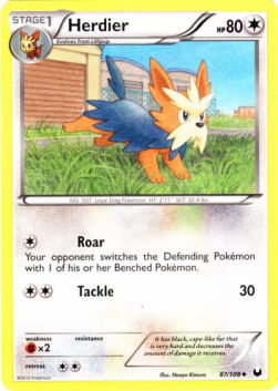 Herdier - Dark Explorers (Uncommon) [DEX-87]