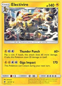 Electivire - Burning Shadows (Rare) [BUS-43]