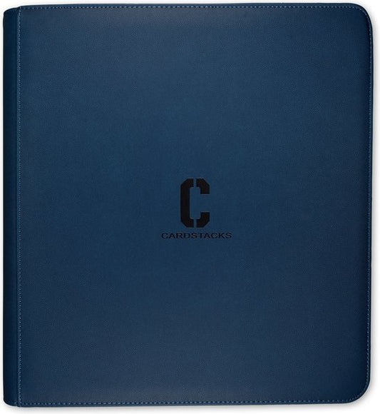 12-Pocket Toploader Binder – 216 Card Capacity (Blue)
