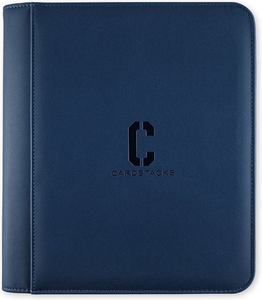 4-Pocket Toploader Binder – 112 Card Capacity (Blue)
