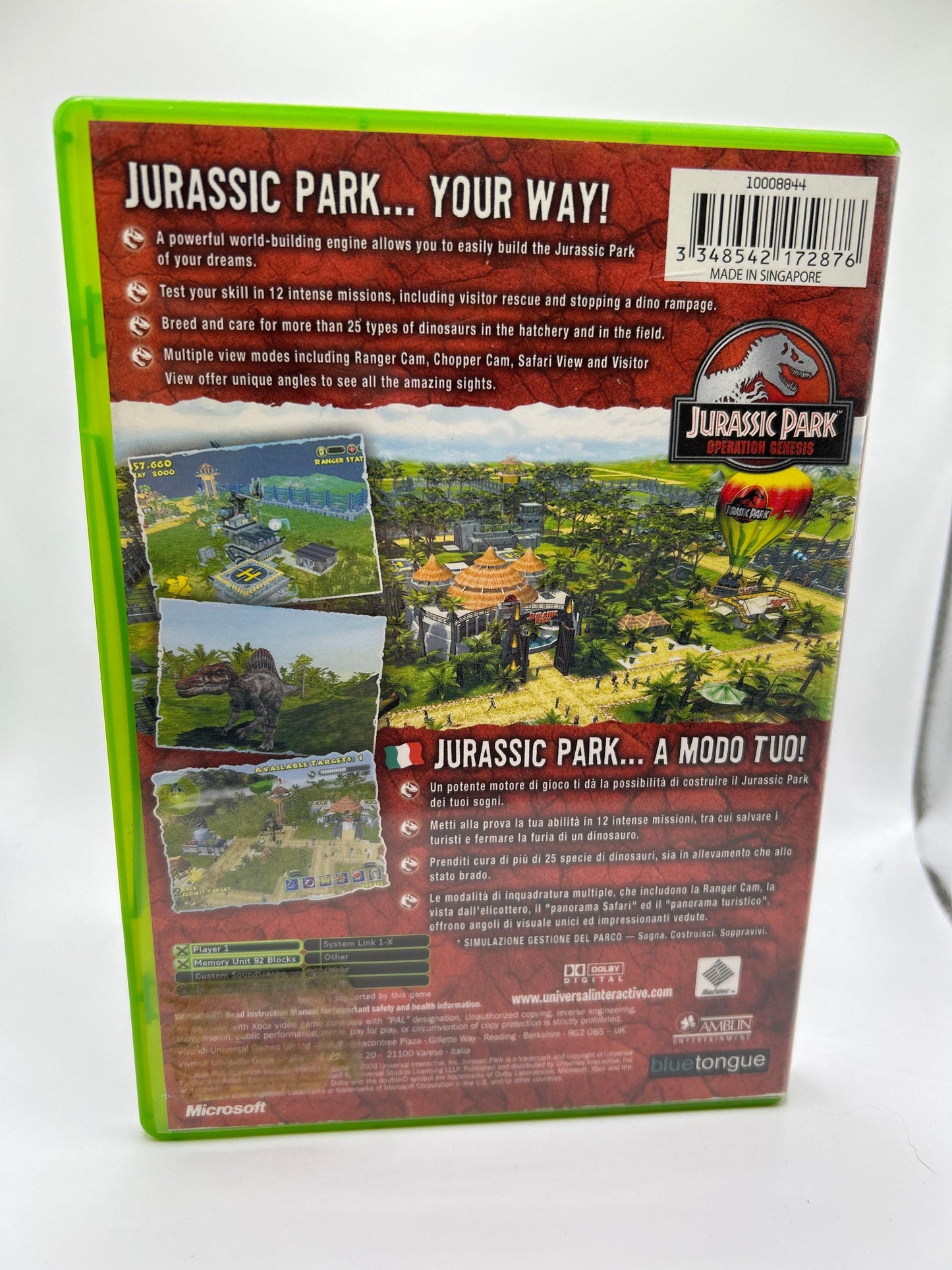 Jurassic Park: Operation Genesis - Xbox Original