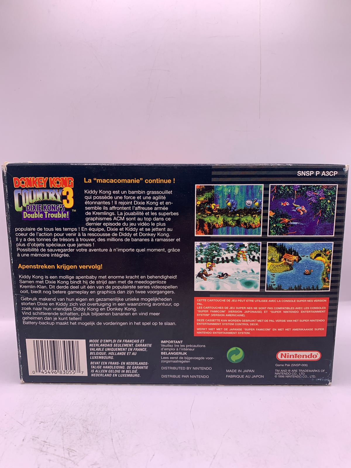 Donkey Kong Country 3: Dixie Kong's Double Trouble! (CIB, handleiding beschadigd) - SNES