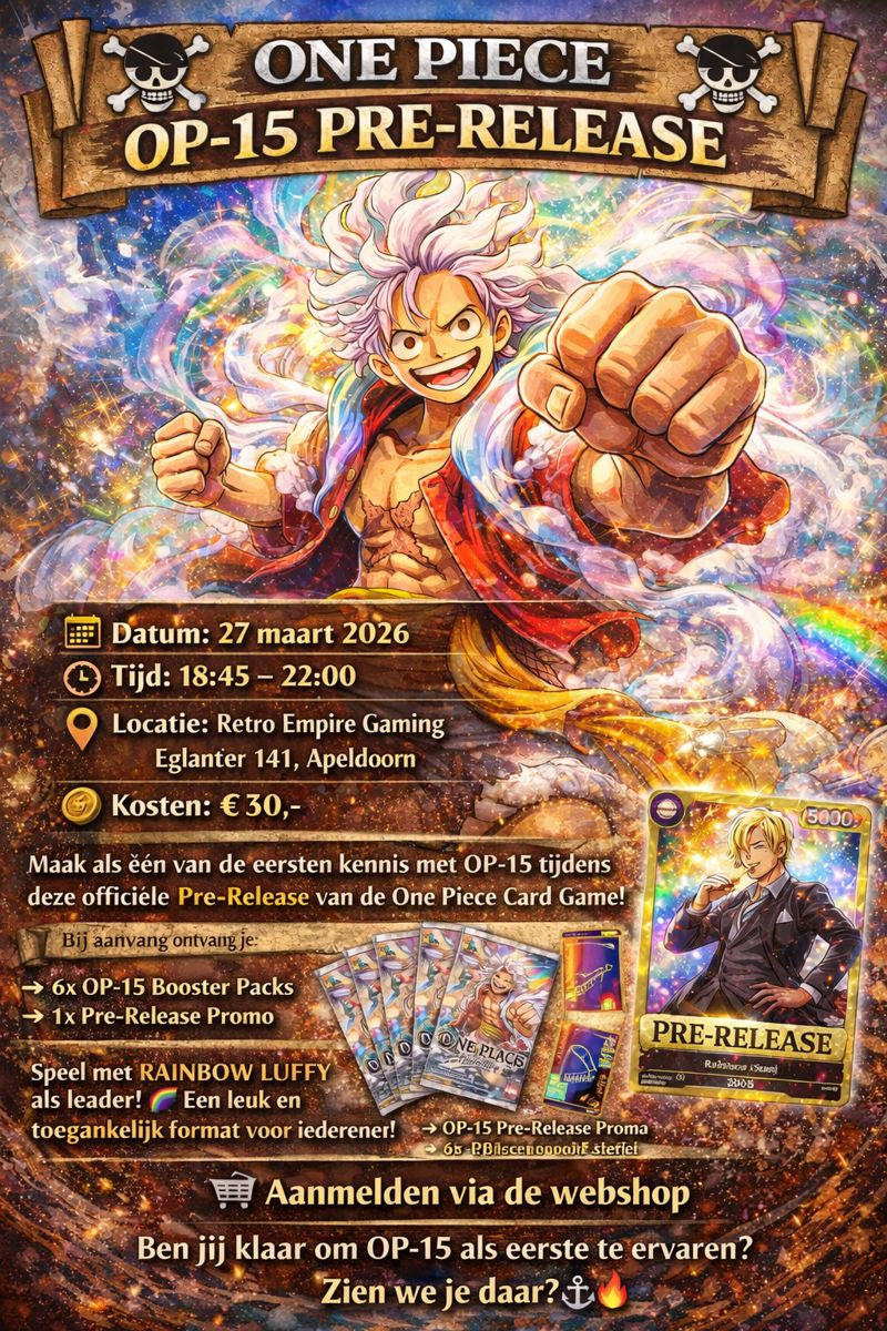 One Piece OP-15 Pre-Release Vrijdag 27 Maart