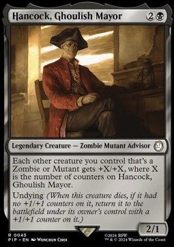 Hancock, Ghoulish Mayor - Universes Beyond: Fallout (Rare) [PIP-45]