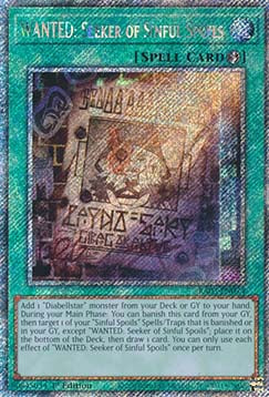 WANTED: Seeker of Sinful Spoils (V.4 - Platinum Secret Rare) - Quarter Century Bonanza (Platinum Secret Rare) [RA03-074]