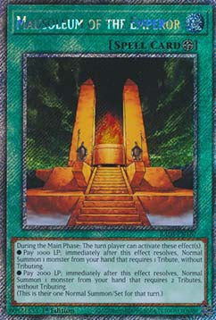 Mausoleum of the Emperor (V.1 - Platinum Secret Rare) - Quarter Century Bonanza (Platinum Secret Rare) [RA03-167]