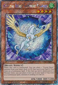 Crystal Beast Sapphire Pegasus (V.1 - Platinum Secret Rare) - Quarter Century Bonanza (Platinum Secret Rare) [RA03-179]