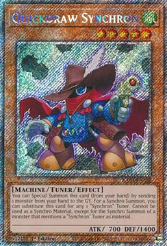 Quickdraw Synchron (V.1 - Platinum Secret Rare) - Quarter Century Bonanza (Platinum Secret Rare) [RA03-228]