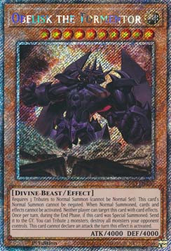 Obelisk the Tormentor (V.1 - Platinum Secret Rare) - Quarter Century Bonanza (Platinum Secret Rare) [RA03-230]