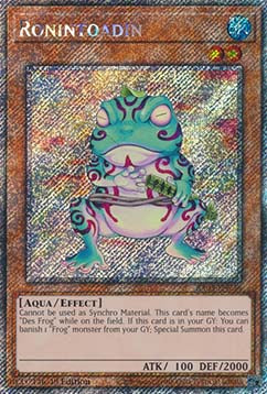 Ronintoadin (V.1 - Platinum Secret Rare) - Quarter Century Bonanza (Platinum Secret Rare) [RA03-236]