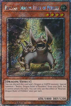 Reactan, Dragon Ruler of Pebbles (V.1 - Platinum Secret Rare) - Quarter Century Bonanza (Platinum Secret Rare) [RA03-254]