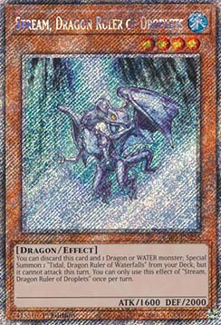 Stream, Dragon Ruler of Droplets (V.1 - Platinum Secret Rare) - Quarter Century Bonanza (Platinum Secret Rare) [RA03-255]