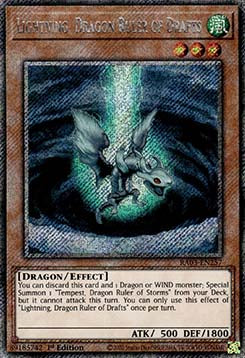 Lightning, Dragon Ruler of Drafts (V.1 - Platinum Secret Rare) - Quarter Century Bonanza (Platinum Secret Rare) [RA03-257]