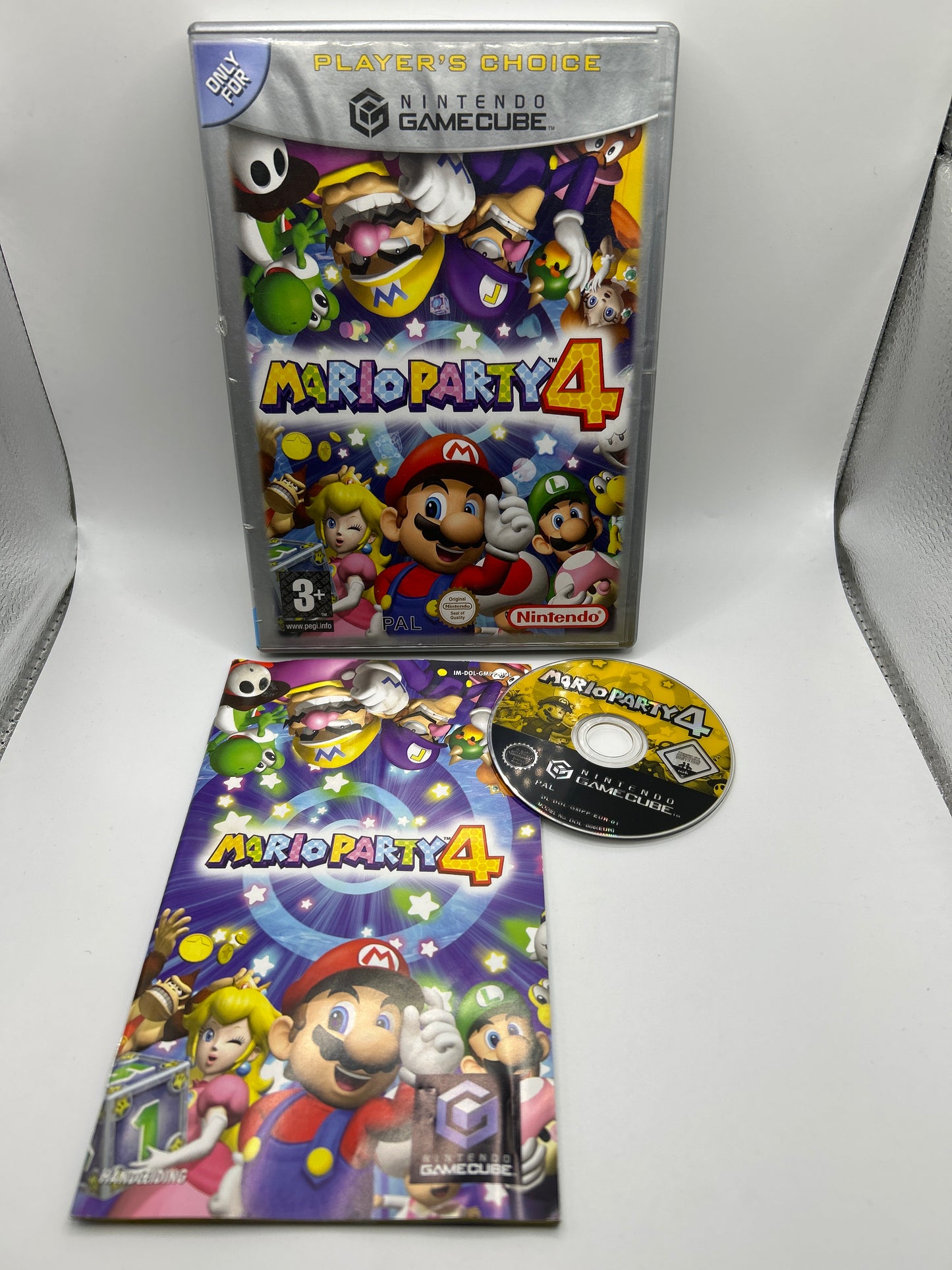 Mario Party 4 - GameCube (Iets Geribbeld Door Waterschade)