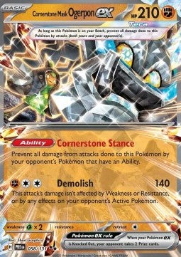 Cornerstone Mask Ogerpon ex - Prismatic Evolutions (Double Rare) [PRE-058]
