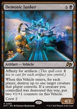 Demonic Junker (V.1) - Aetherdrift: Promos (Rare) [PDFT-83]