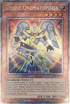 Utopic Onomatopoeia (V.4 - Platinum Secret Rare) - Quarter Century Stampede (Platinum Secret Rare) [RA04-028]