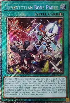 Mementotlan Bone Party (V.4 - Platinum Secret Rare) - Quarter Century Stampede (Platinum Secret Rare) [RA04-099]