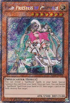 High Priestess of Prophecy (V.1 - Platinum Secret Rare) - Quarter Century Stampede (Platinum Secret Rare) [RA04-184]
