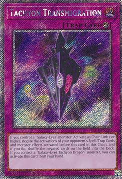 Tachyon Transmigration (V.1 - Platinum Secret Rare) - Quarter Century Stampede (Platinum Secret Rare) [RA04-220]