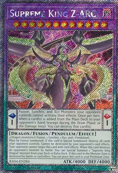 Supreme King Z-ARC (V.1 - Platinum Secret Rare) - Quarter Century Stampede (Platinum Secret Rare) [RA04-284]