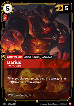 Darius, Trifarian (V.2 - Showcase) - Origins (Showcase) [OGN-027a]
